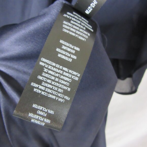 Jessica Howard Maxi Formal Dress Souffle Chiffon Short Sleeve Navy Size 14W NWT - Picture 8 of 16